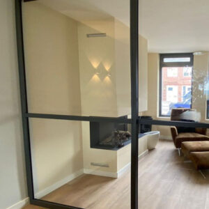 Vaste wand met 1 horizontale verdeling